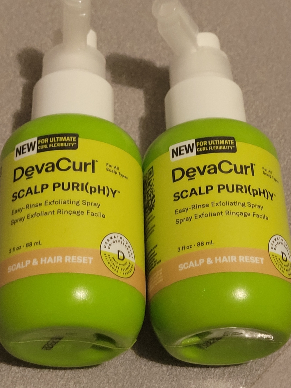 2x 3 Oz DevaCurl Scalp Puri(pH)y Exfoliating  - Bright Green BNWOB